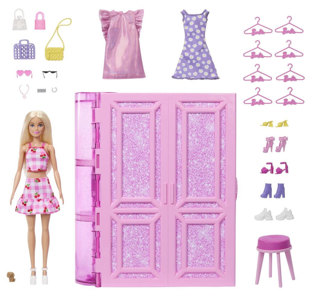 Barbie Traumkleiderschrank mit Puppe