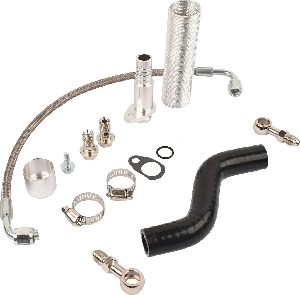 Set Alimentazione Olio Turbo Universale Acciaio Inox T3 T4 GT35