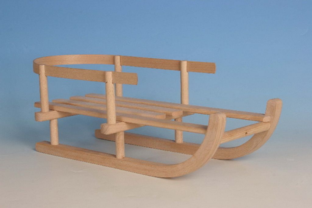 Puppen-Schlitten Holz, L: 46cm/B: 20cm Produktbild 