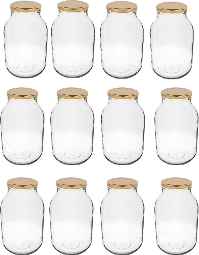 12x Einmachgläser 2L mit Twist-Off-Deckel – Vorratsgläser Produktbild 