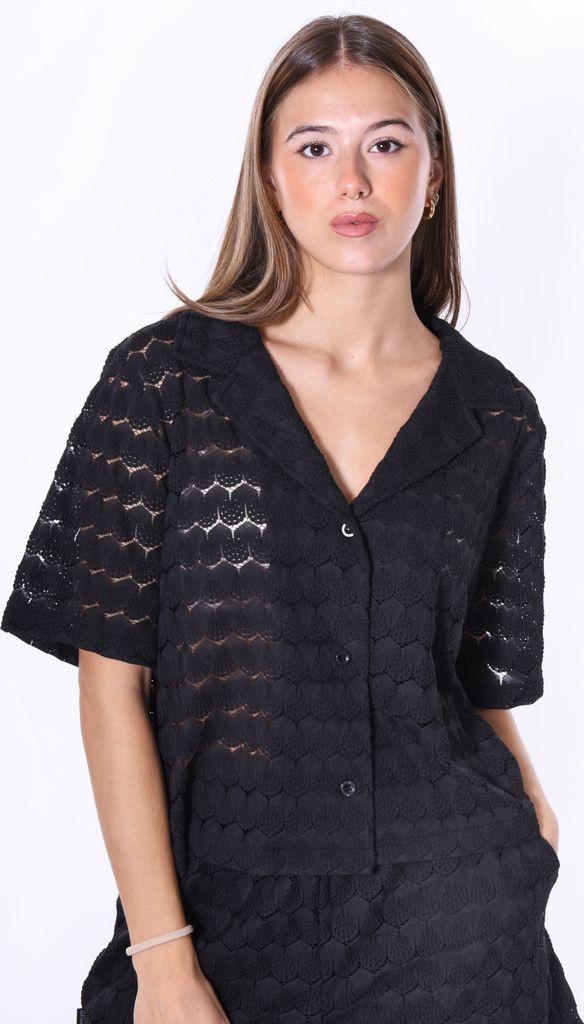 Kleinigkeit Tine Strickler Crop Shört, schwarz, L, Damen