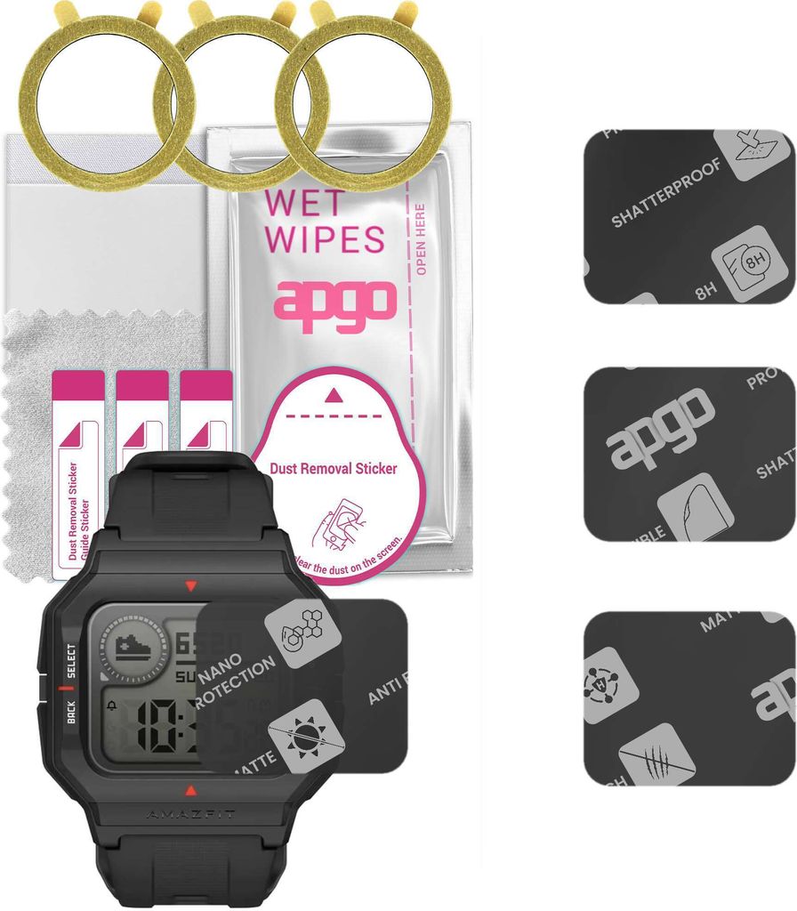apgo 3 Stück Schutzglas, Matt, kompatibel mit Amazfit Neo Produktbild 