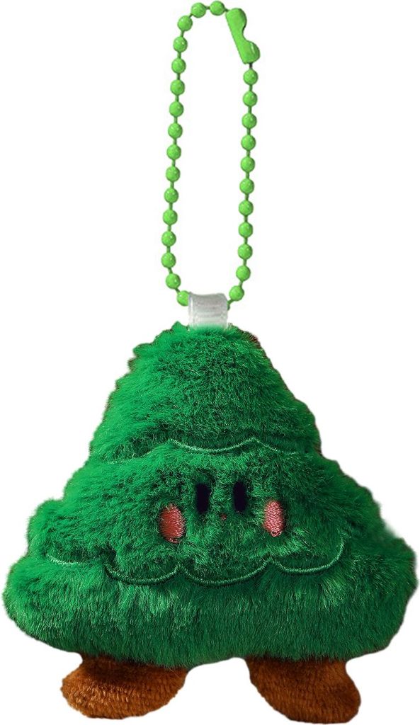 Plüsch-Weihnachtsbaumschmuck, kleiner Plüsch-Weihnachtsmann/Baum/Kranz, weiches Mini-Plüschtier für die Weihnachtsbaum- und Partydekoration