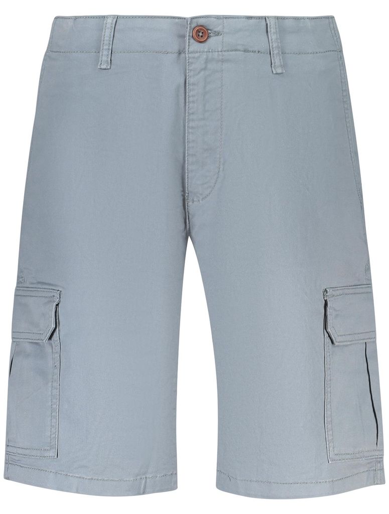 Herren Graue Shorts mit Taschen, Knopf & Reißverschluss