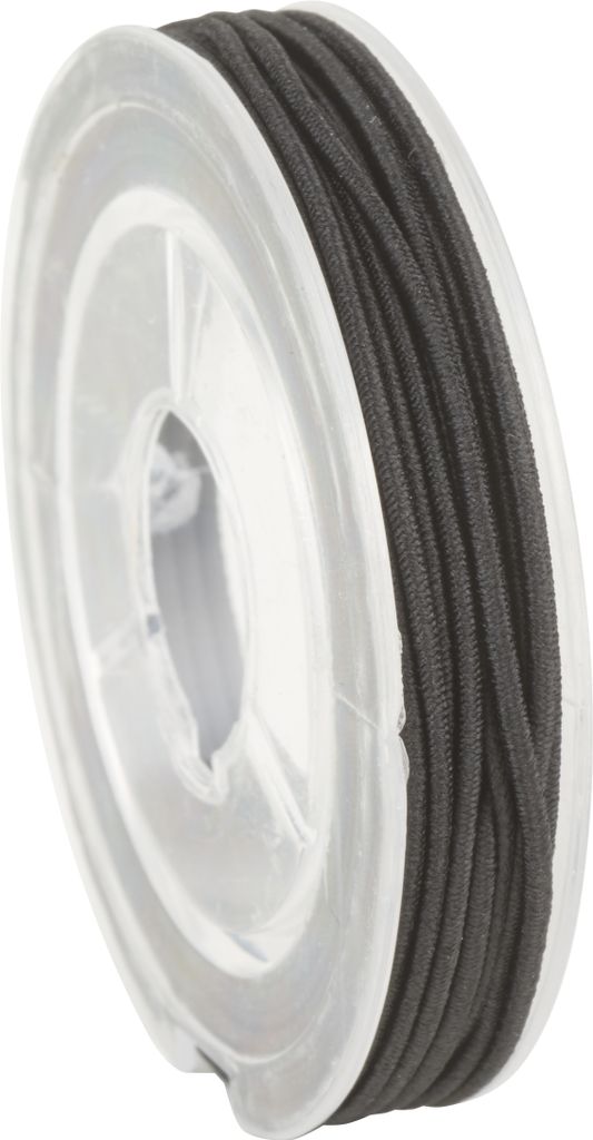 Gummikordel, 1 mm breit, 5 m Schwarz Produktbild 