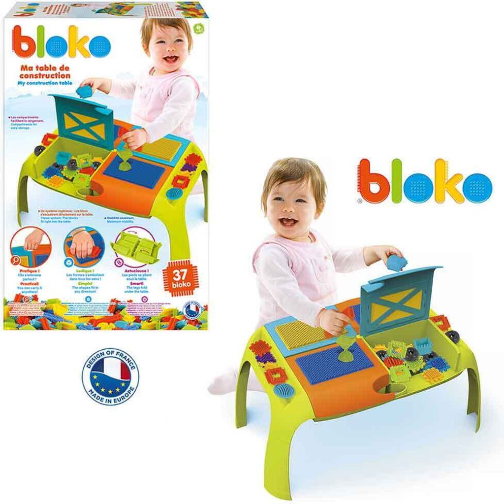 Bloko Steckspiel mit Tisch für Kinder - 37 Bausteine