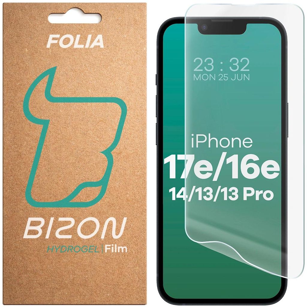 Bizon Glass Hydrogel Front Apple iPhone 16e / 14 / 13 Pro / 13