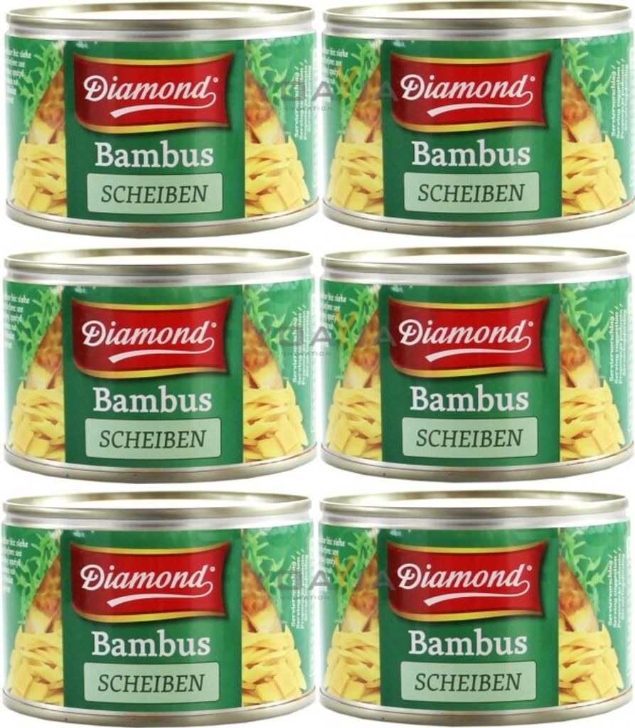 6er-Pack Diamond Bambussprossen Scheiben (6x 227g / 140g Produktbild 