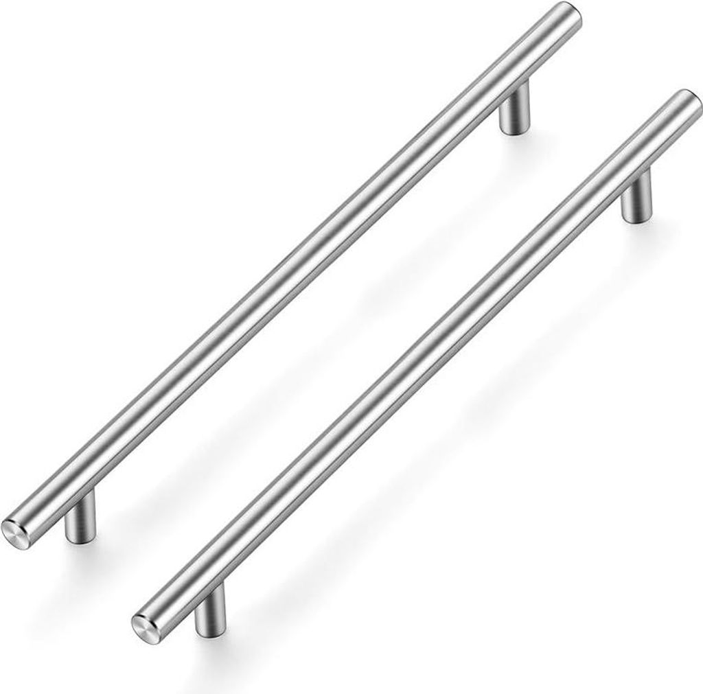 Möbelgriffe - Schrankgriffe - 10 Stück - Silberfarben - Edelstahl - 224 mm