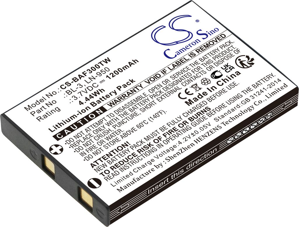 TECHTEK Batteria compatibile con [Baofeng] BF-R5, BF-T6, Immagine del prodotto 