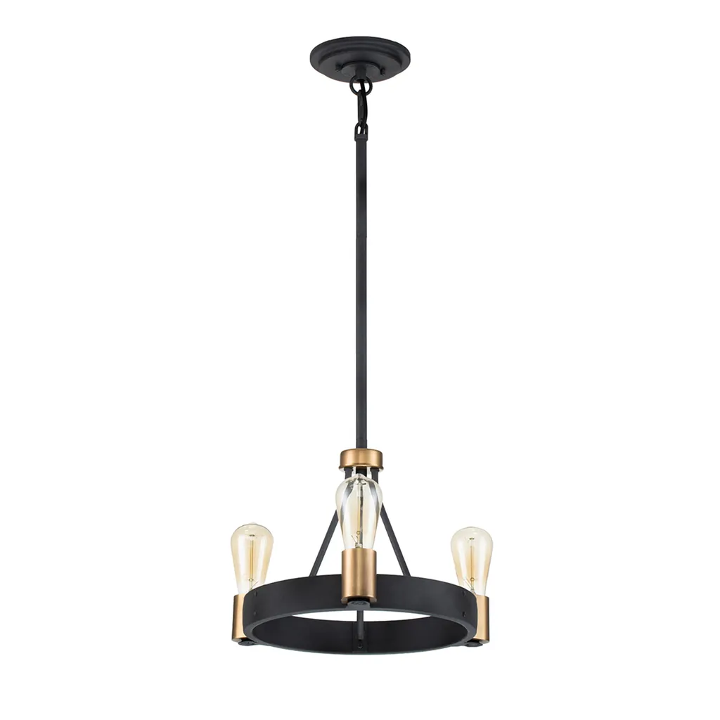 Suspension de salle à manger Silas 3 lampes en zinc pour îlot de cuisine