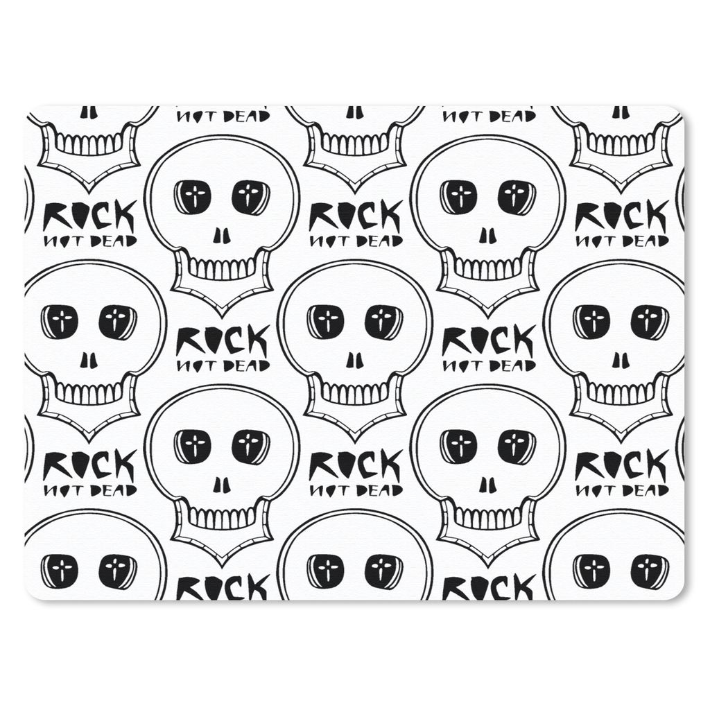 MuchoWow Mauspad Mousepad Totenkopf - Zitate - Rock - Muster - Gothic 40x30 cm - Mousepads - Maus Mat - Pad - Mausunterlage - Anti Rutsch