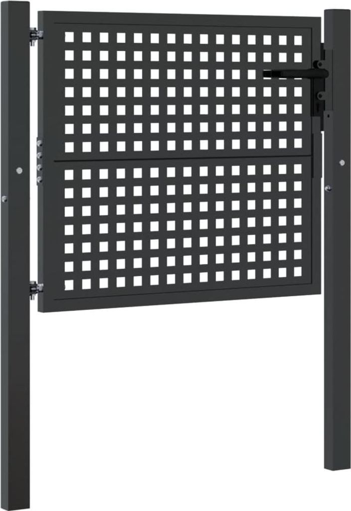 vidaXL Gartentor Anthrazit 100x75 cm Stahl