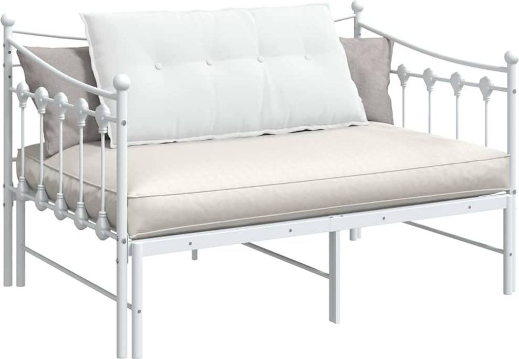 (Robust Möbel) Rückenkissen Weiß 100 x 19 x 50cm Stoff - Dekokissen CL233672 - Dekokissen