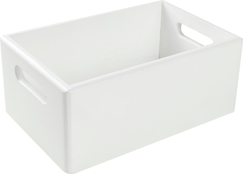 Creative Deco Caisse Bois Rangement Blanc 30 x 20 x 13 cm Image du produit 