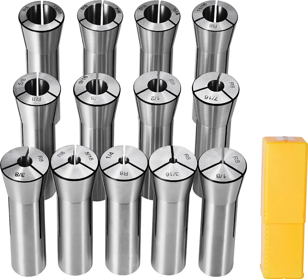 Pince de serrage R8 en acier 45# avec boîtes de rangement, 13 tailles