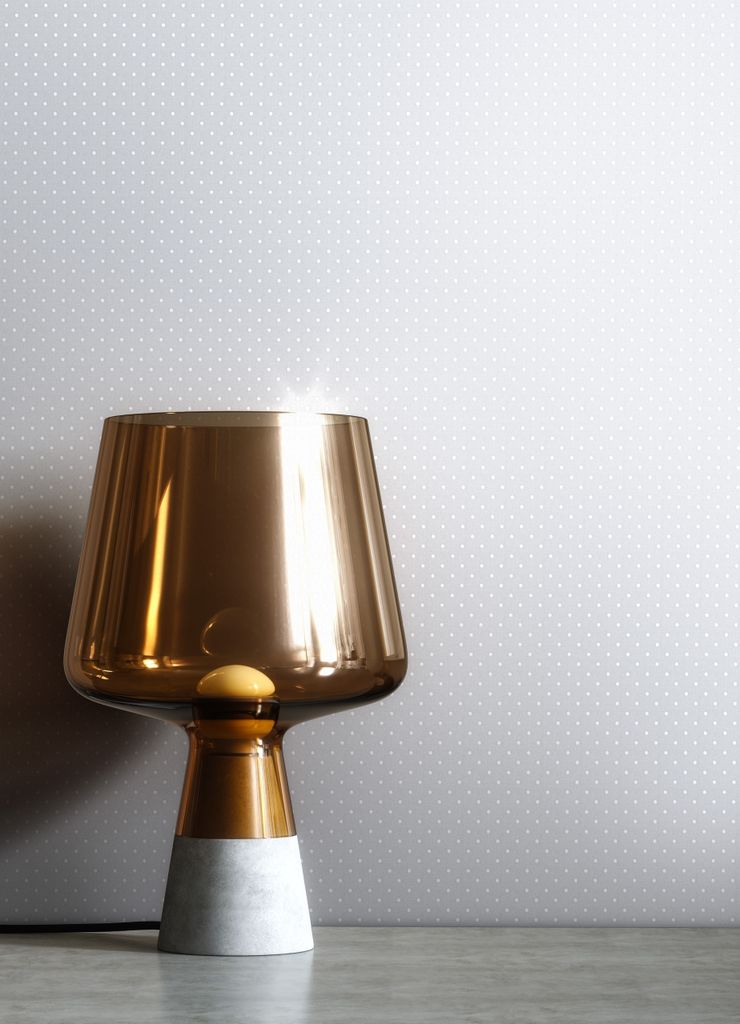 NEWROOM Tapete Grau Vliestapete Punkte - Punktetapete Modern Weiß Muster Punkte Landhaus Mustertapete