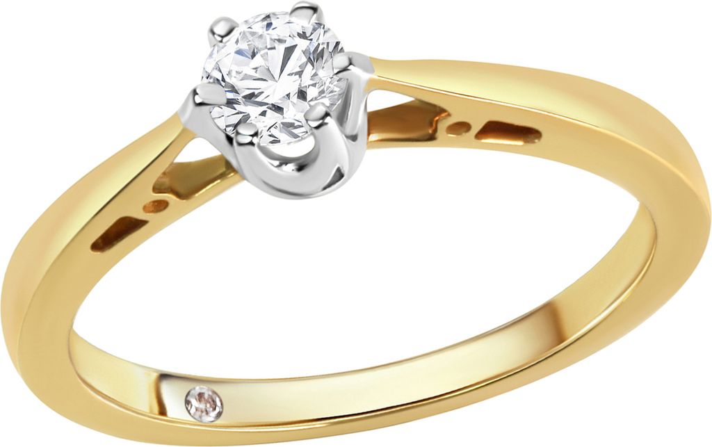 Diamonds by Ellen K. Ring Gold 585 zweifarbig mit Diamant 0,25ct.
