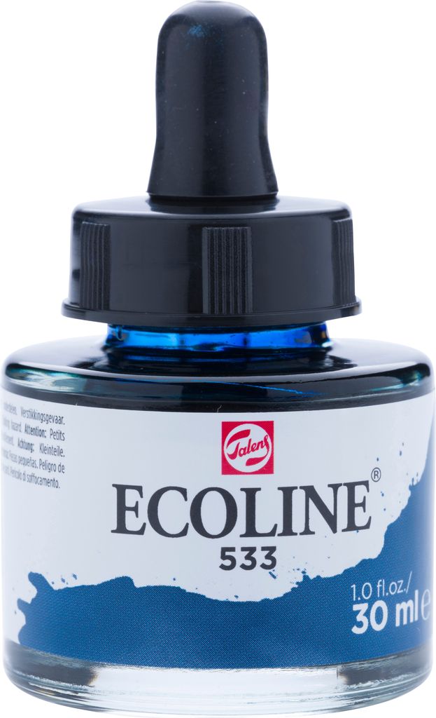 Ecoline Flüssige Wasserfarbe Flasche 30 ml Indigo 533