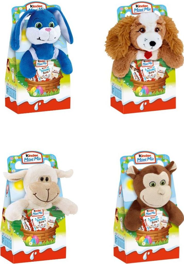Kinder Maxi Mix beste Milchschokolade und süßes Plüschtier Produktbild 1