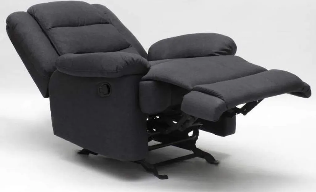 Fauteuil à bascule pliable Sofia Noir avec repose-pieds design chic - 10