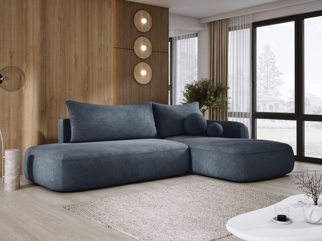 DomoHome Ecksofa BABU Mit Bettfunktion – Moderne Polsterecke Für Wohnzimmer Funktionales Schlafsofa Im Stoff CLOUD Größe: 300x105x60cm, Rechte...
