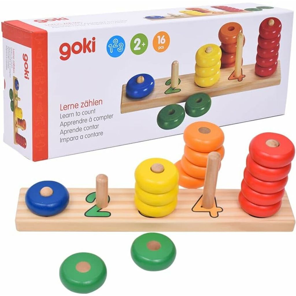 Juego de clasificación Goki. Aprende a contar con anillos Imagen del producto 