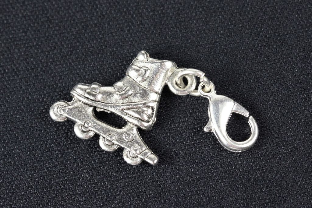 Rollerskates Charm Anhänger Rollschuhe Inlineskates Miniblings Skates silber