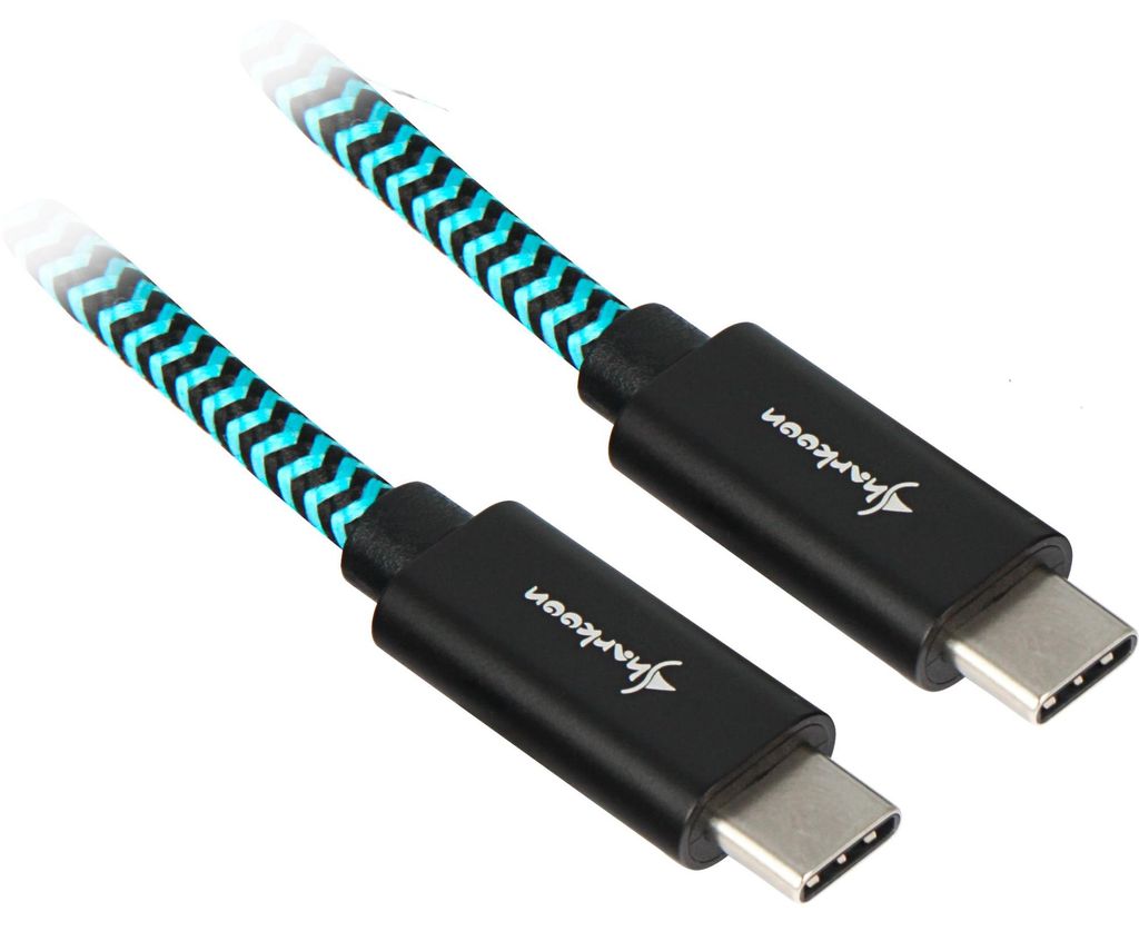 Sharkoon USB 3.2 Gen 2 Kabel, USB-C Stecker > USB-C Stecker, (1 Meter