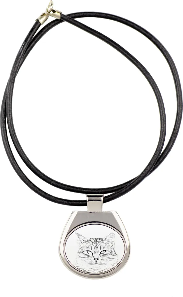 Collana Gatto Siberiano Art-Dog: Ciondolo Foto Personalizzato Handmade