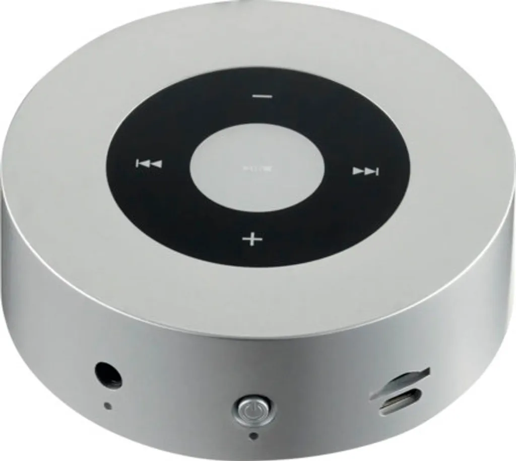 KAMINIO MORITZ Haut-parleur crépitant argenté Bluetooth et AUX nomade