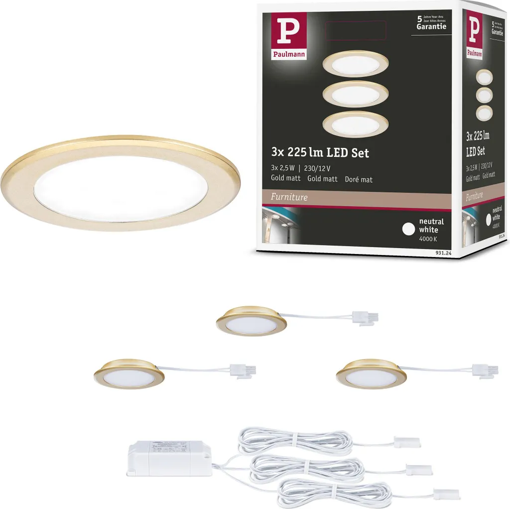Set Luci LED per Cucina e Armadi Paulmann | Sicure e Luminose x3
