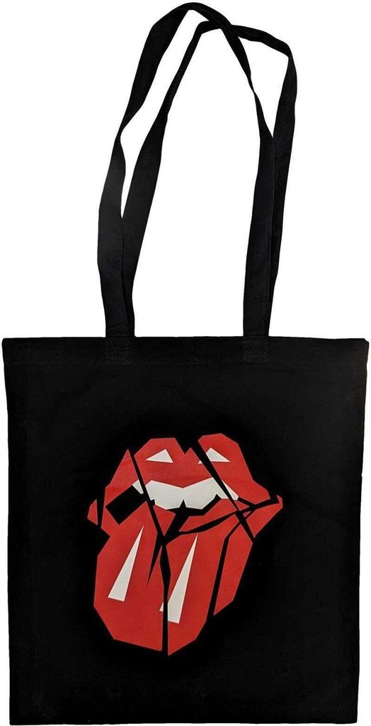 The Rolling Stones - Tragetasche "Hackney Diamonds Shards" RO8391 (Einheitsgröße) (Schwarz/Rot)