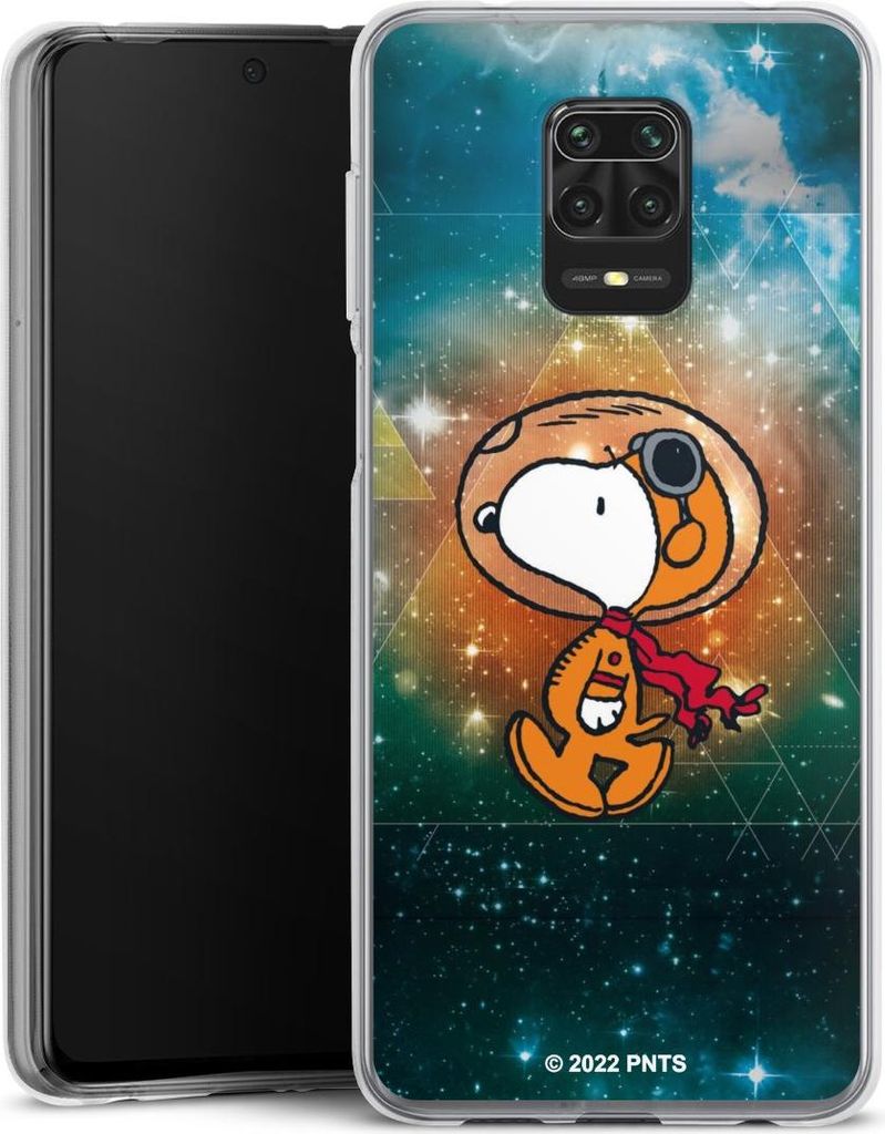 DeinDesign Handyhülle für Xiaomi Redmi Note 9s Silikon Hülle Case Smartphone Schutzhülle Astronaut Offizielles Lizenzprodukt Snoopy