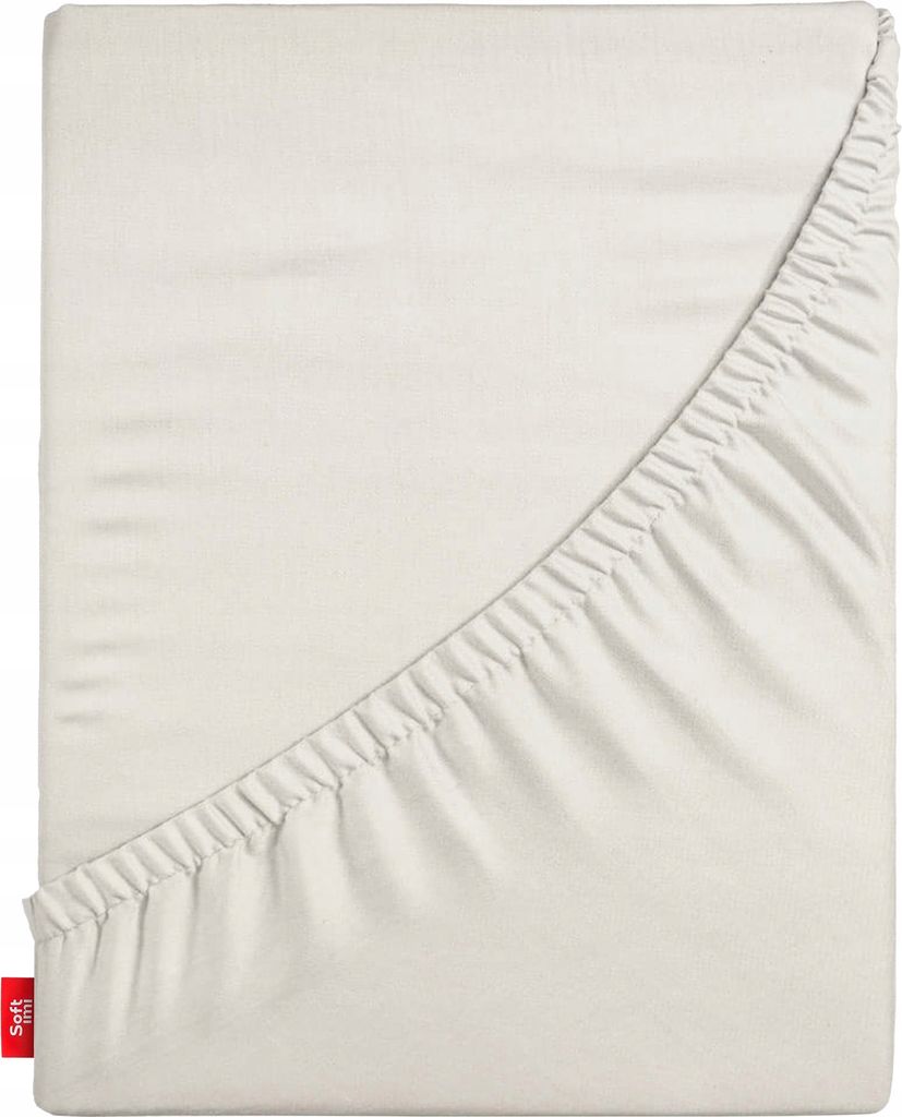 Softimi | Spannbettlaken PREMIUM 90x200 cm - Ecru - 100% Baumwolle - hypoallergen und pflegeleicht
