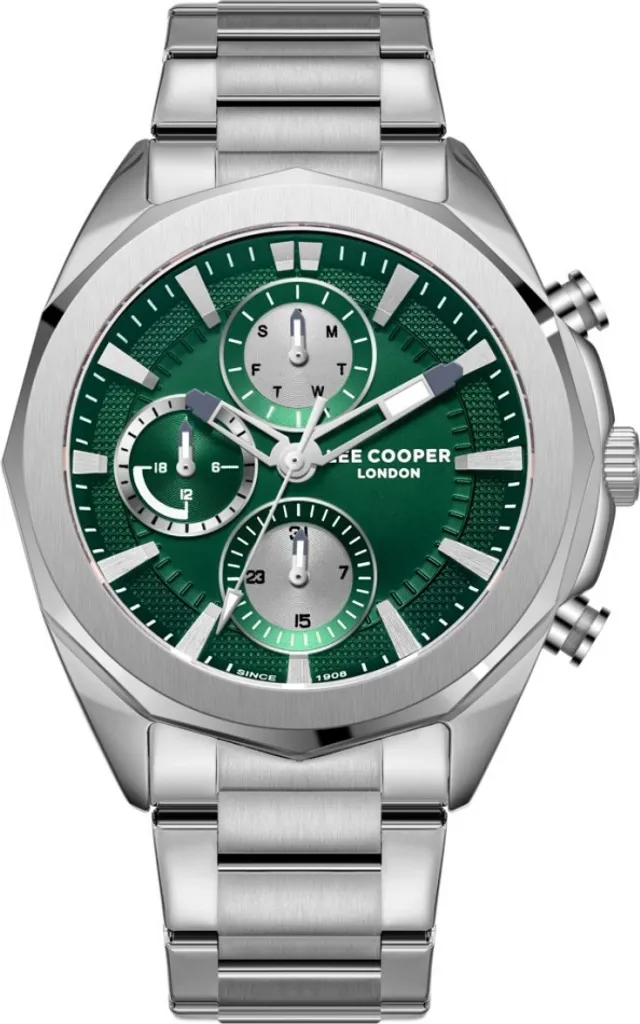 Montre analogique pour homme coloris vert Lee Cooper design contemporain