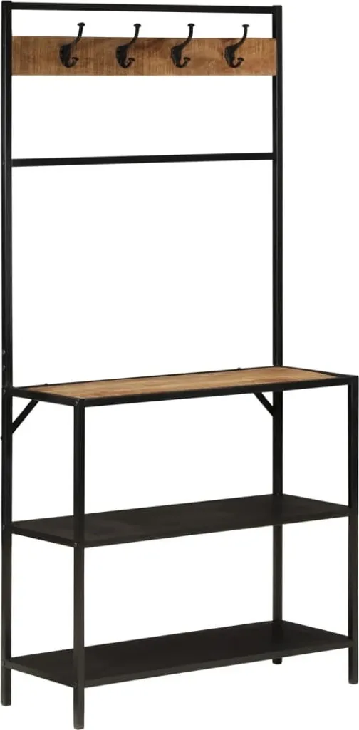 Appendiabiti da Terra 180cm Legno Mango e Ferro - Stile Loft