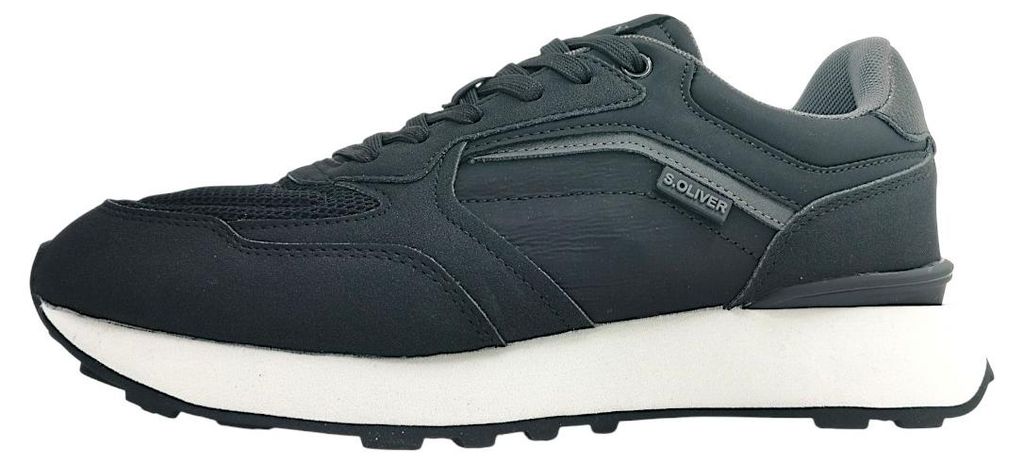 s.Oliver Herrenschuhe sportlicher Schnürer Schwarz Freizeit, Schuhgröße:45 EU