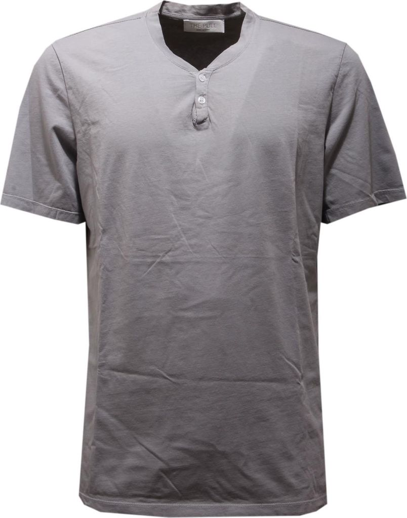 3160AC maglia serafino uomo THE PULL light grey Baumwolle t-shirt man