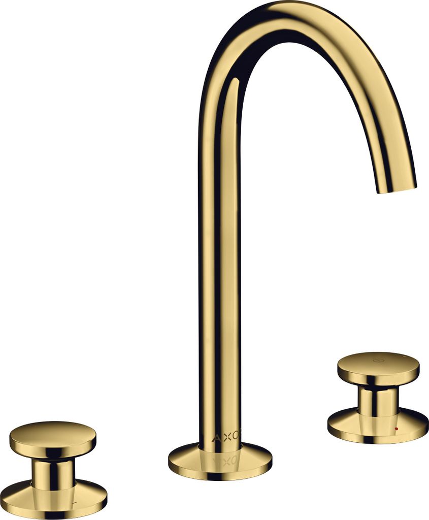 hansgrohe AXOR One 3-Loch Waschtischarmatur Select 170 mit Push-Open Ablaufgarnitur, Ausladung 140mm, 48070990