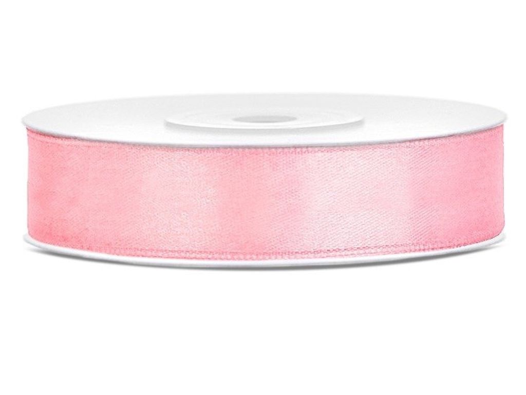 Wstążka satynowa 12 mm x 25 m Różowa jasna Zdjęcie produktu 