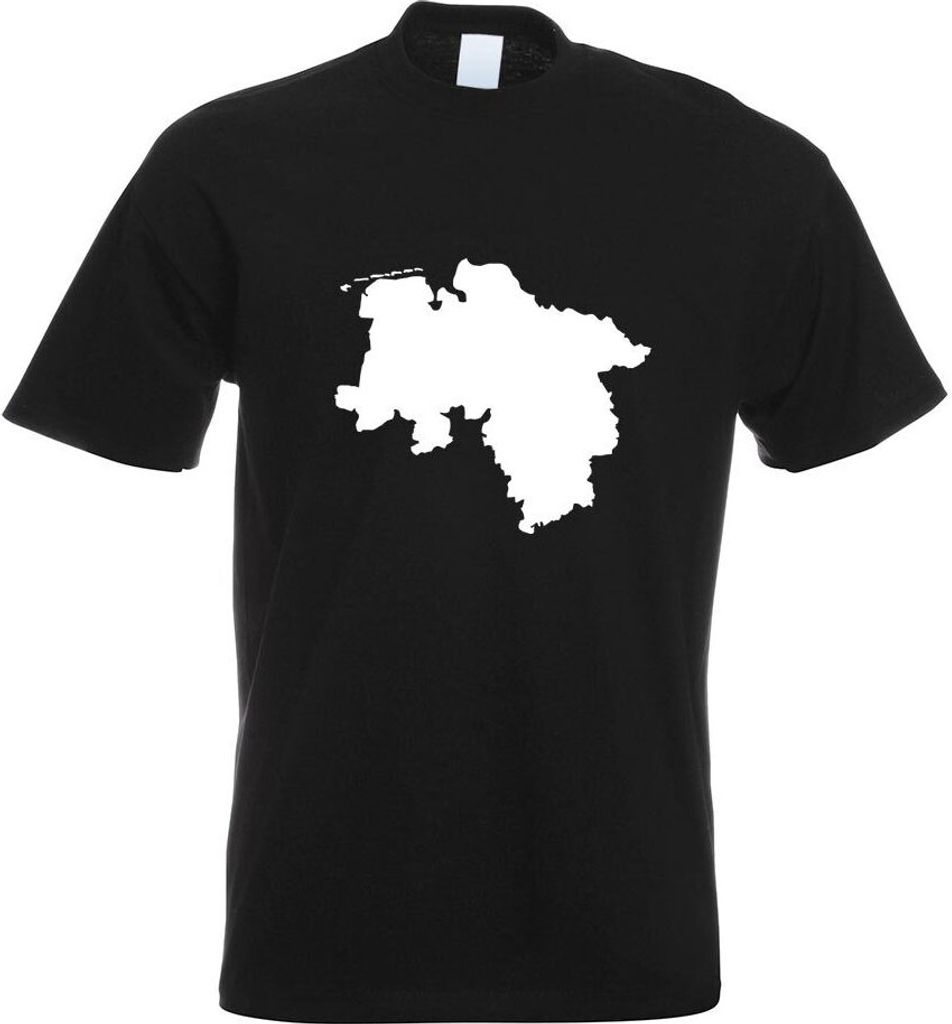 Kiwistar - T-Shirt - schwarz - Niedersachsen Deutschland Motiv Bedruckt Funshirt Design Print - mit Motiv Bedruckt - Funshirt Design - Sport - Frei...