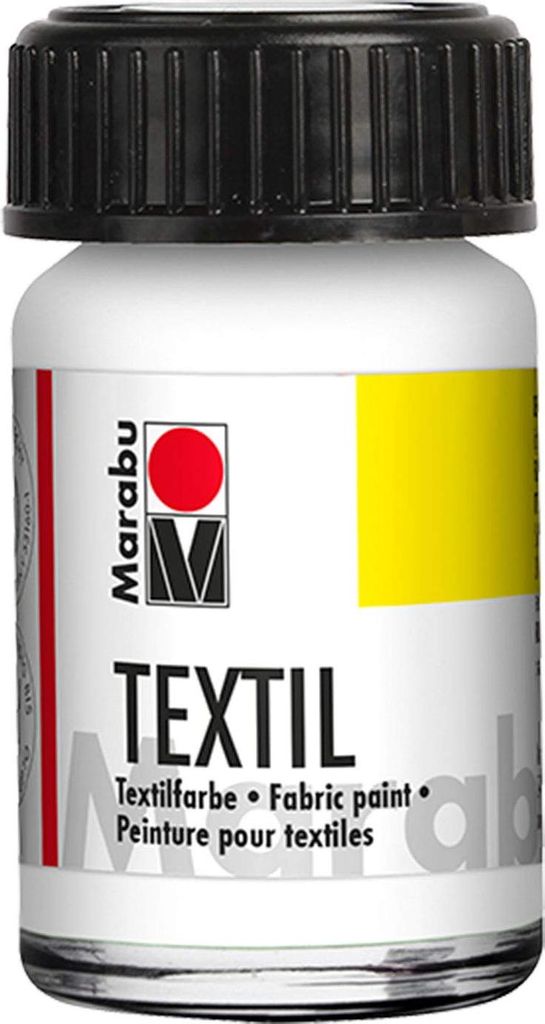 Marabu Textilfarbe "Textil" weiß 15 ml im Glas