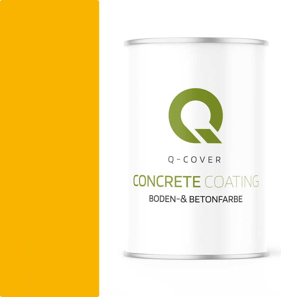 Bodenfarbe | Betonfarbe | Garagenboden | Bodenbeschichtung für Innen | Kellerfarbe Fußbodenfarbe Gelb 0,9L