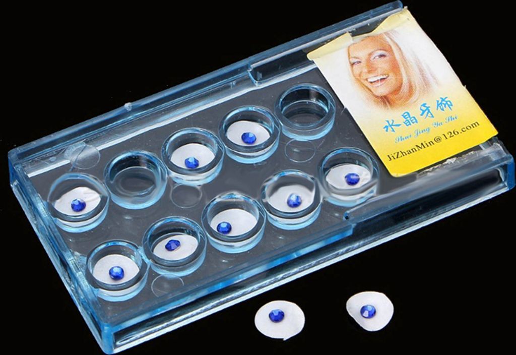 10 Stück Blau Oral Zähne Edelsteine ​​Kristall Zahnschmuck Produktbild 6