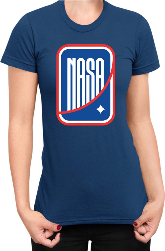 Damen T-Shirt Nasa Space Theme Nasa 007, Lady L / Dunkelblau