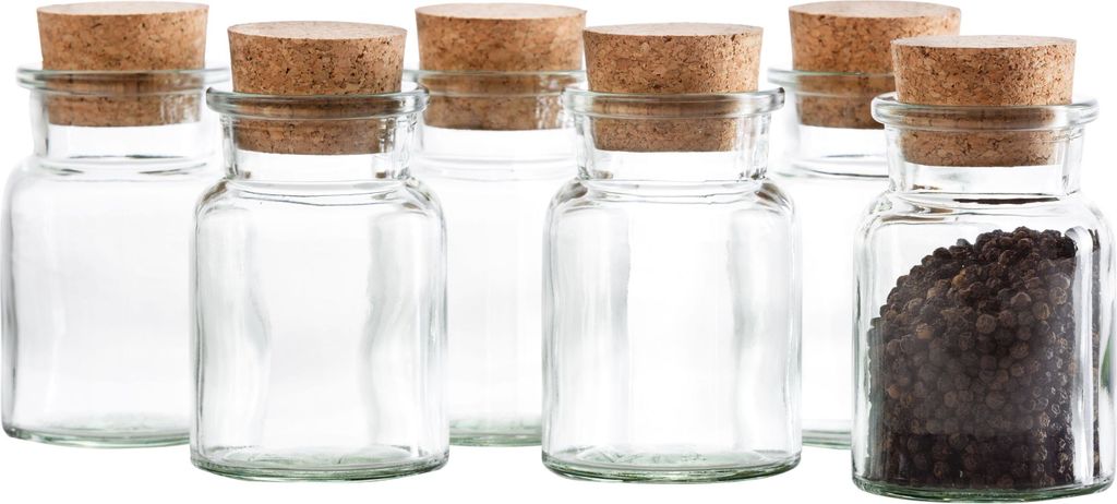 12er Set Gewürzgläser 150ml + Korken, Aufbewahrung von Tee, Produktbild 3