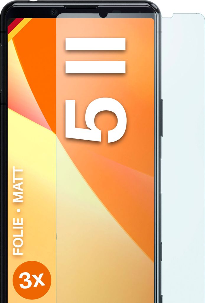moex 3x Schutzfolie kompatibel mit Sony Xperia 5 II - Displayschutzfolie Anti Reflex Folie, Matt