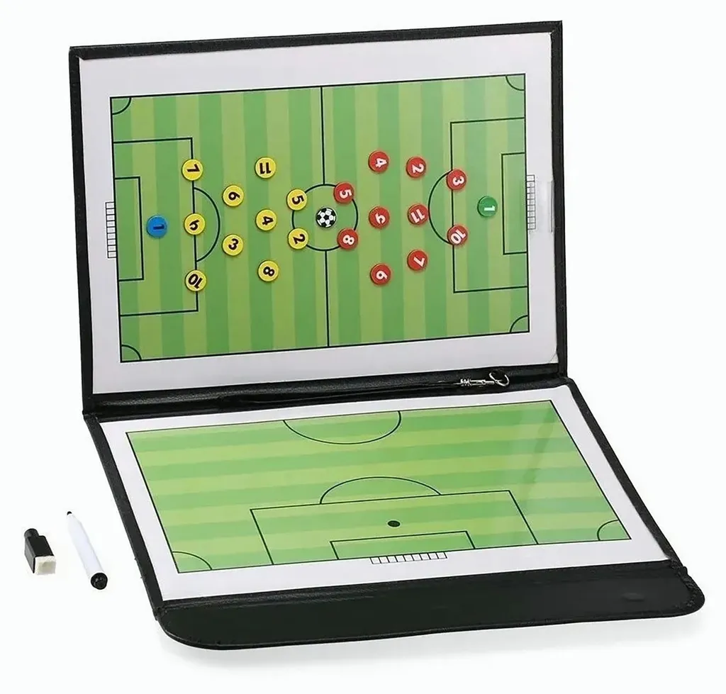 Tableau de stratégie football magnétique double face et facile à ranger