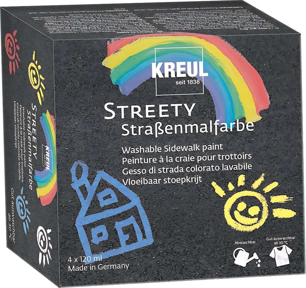 KREUL Streety Straßenmalfarbe Starter Set 120 ml Produktbild 